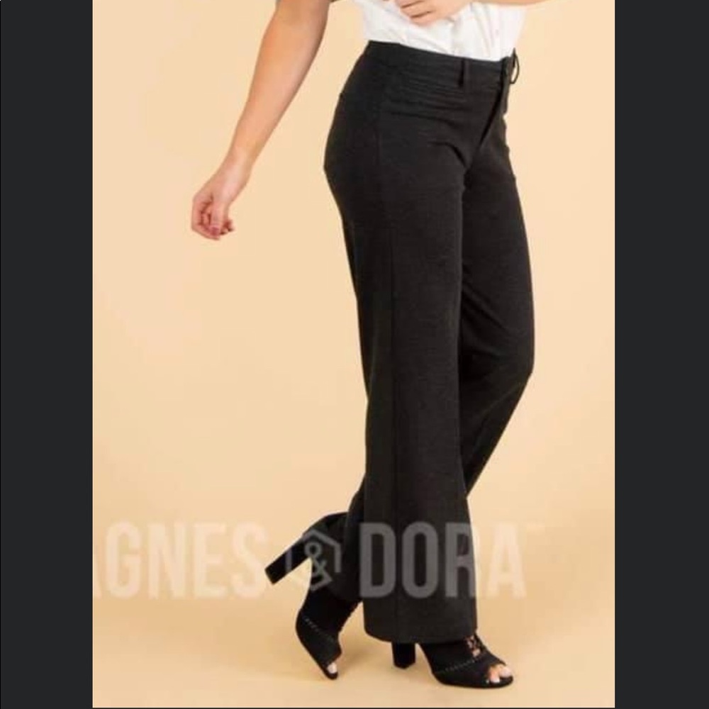 Wide leg trouser pants